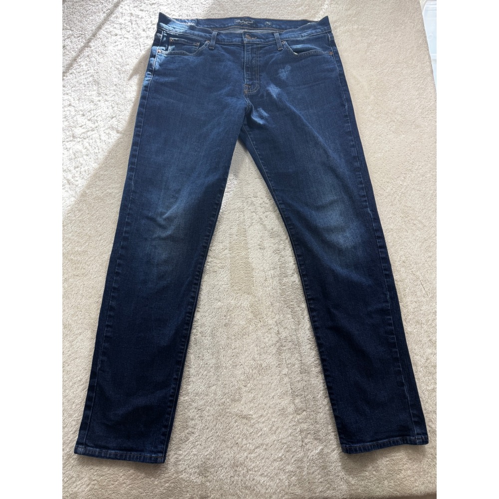 Lucky Brand Mens 221 Original Straight Stretch Blue Jeans 36x34 Meas: 37x33